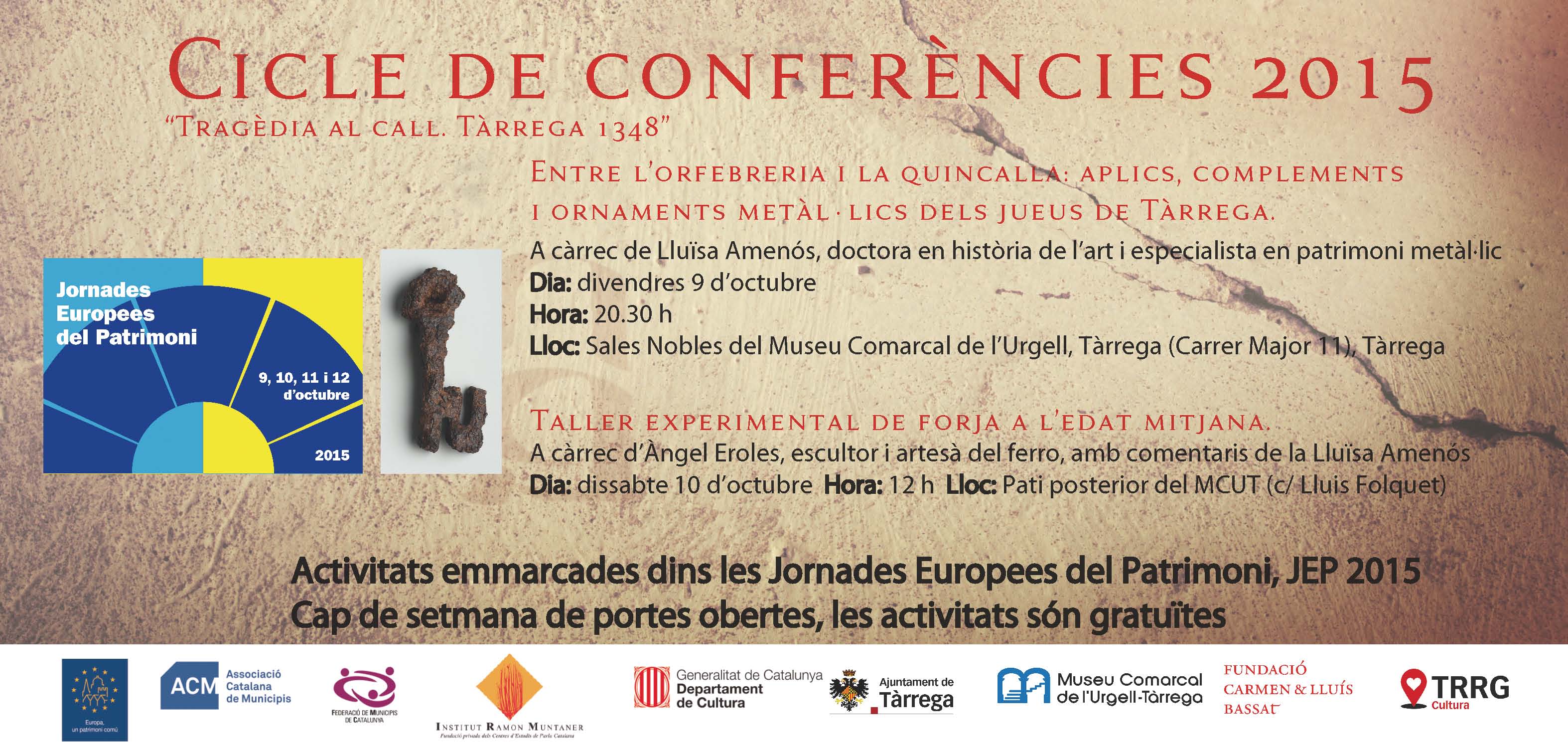 Tàrrega s’uneix a les Jornades Europees del Patrimoni amb una conferència sobre el seu passat jueu i un taller de forja medieval