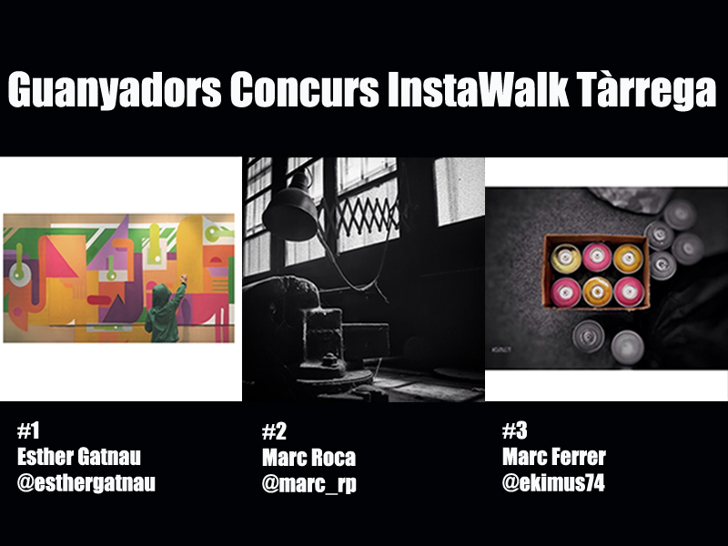 Els instagramers Esther Gatnau, Marc Roca i Marc Ferrer, guanyadors del concurs InstaWalkTàrrega