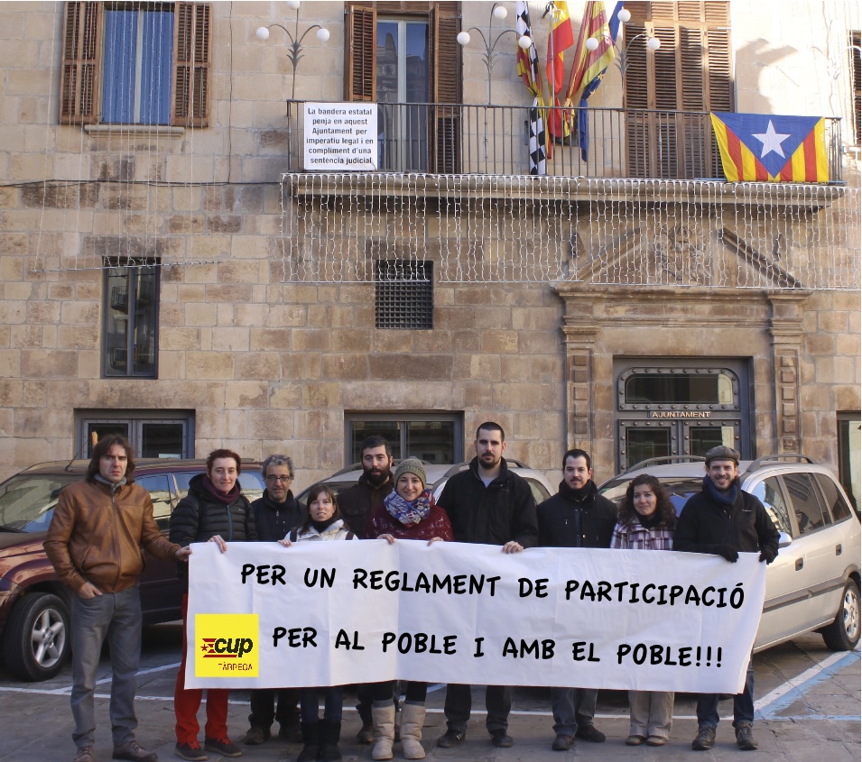 La CUP de Tàrrega presenta una proposta per l’elaboració d’un futur reglament de participació ciutadana obert, plural i participatiu