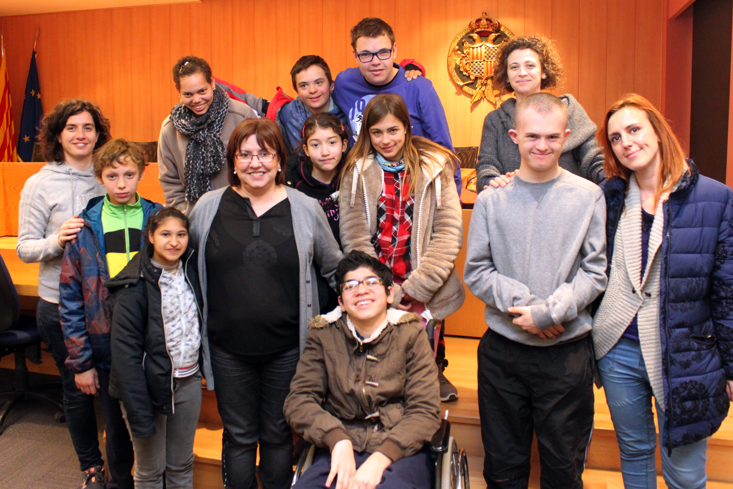 Els alumnes de l’Escola Alba visiten l’Ajuntament de Tàrrega.