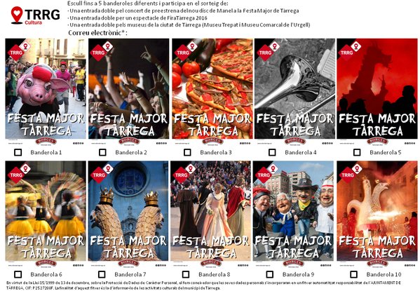 Procés participatiu a Tàrrega per escollir les imatges promocionals de la Festa Major