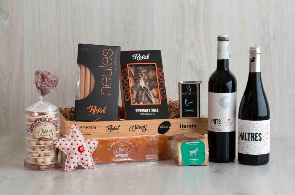 Torrons Vicens , el Rosal, l’Olivera i formatges Muntanyola s’ajunten per crear un lot de Nadal amb compromís social