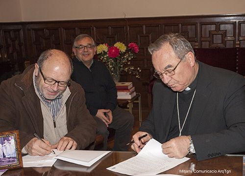 L’Arxiu Històric Arxidiocesà de Tarragona i l’Ajuntament de Vallbona de les Monges signen un conveni de col·laboració