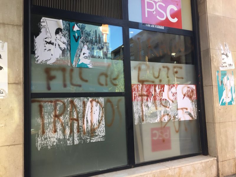 El PSC de Tàrrega denuncia actes vandàlics contra la seva seu