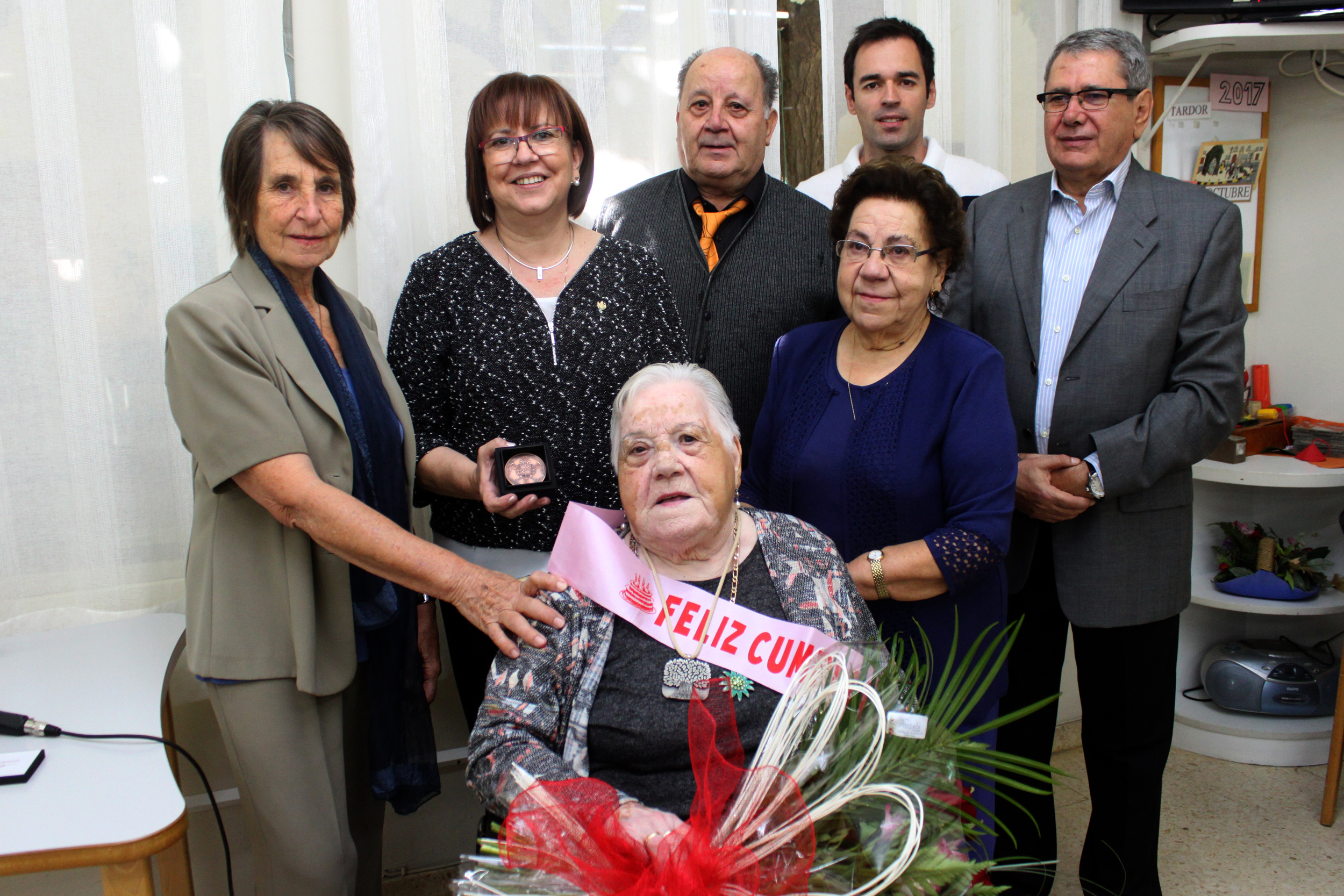 Homenatge a Amèlia Bernaus Valentines, veïna de Tàrrega que compleix 100 anys