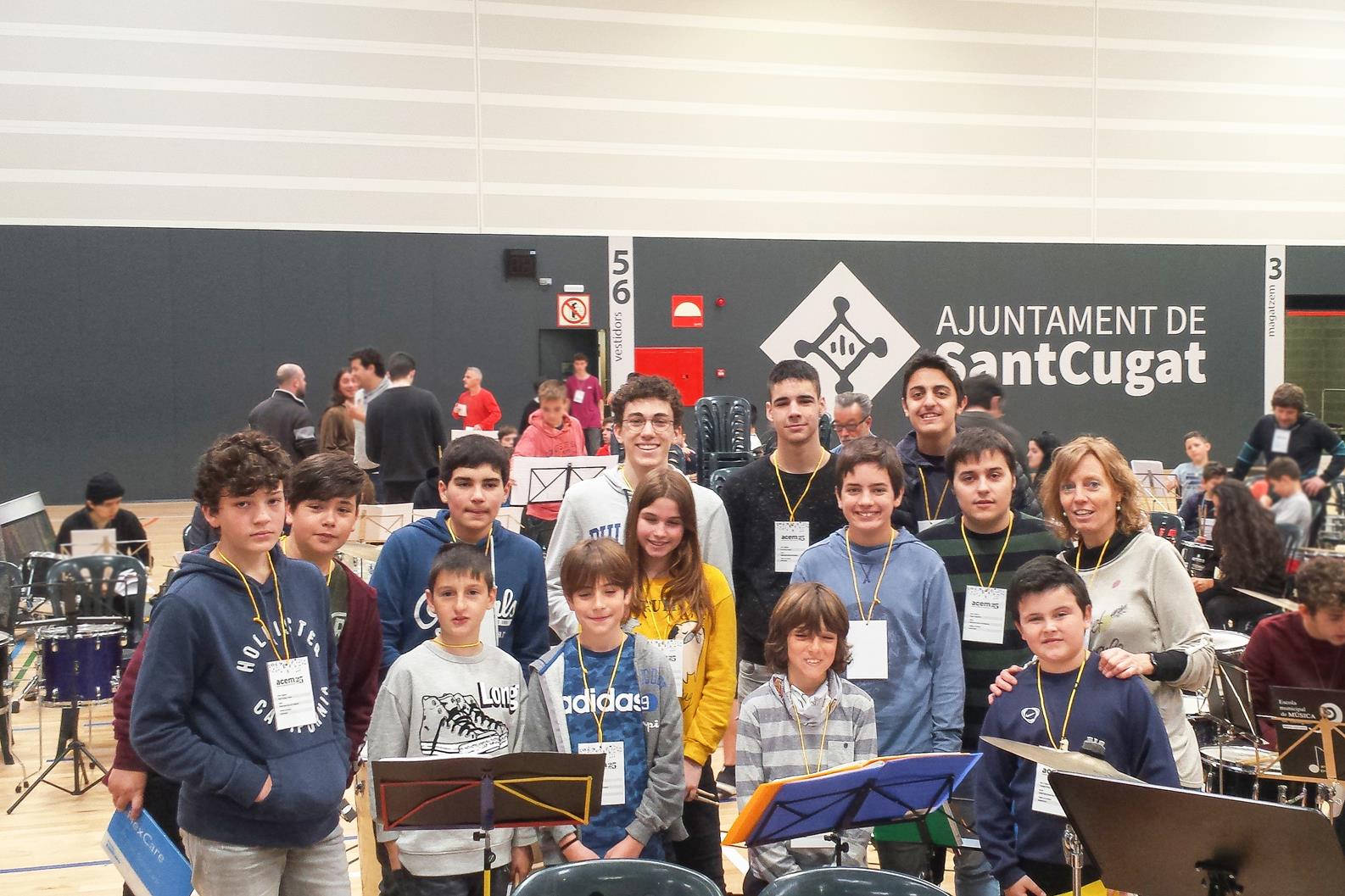 Alumnes de percussió de l’Escola Municipal de Música de Bellpuig van participar a la trobada de l’ACEM