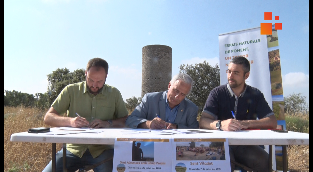 Agramunt i Castellserà firmen un conveni  amb Leader de Ponent per dinamitzar la serra Bellmunt Almenara