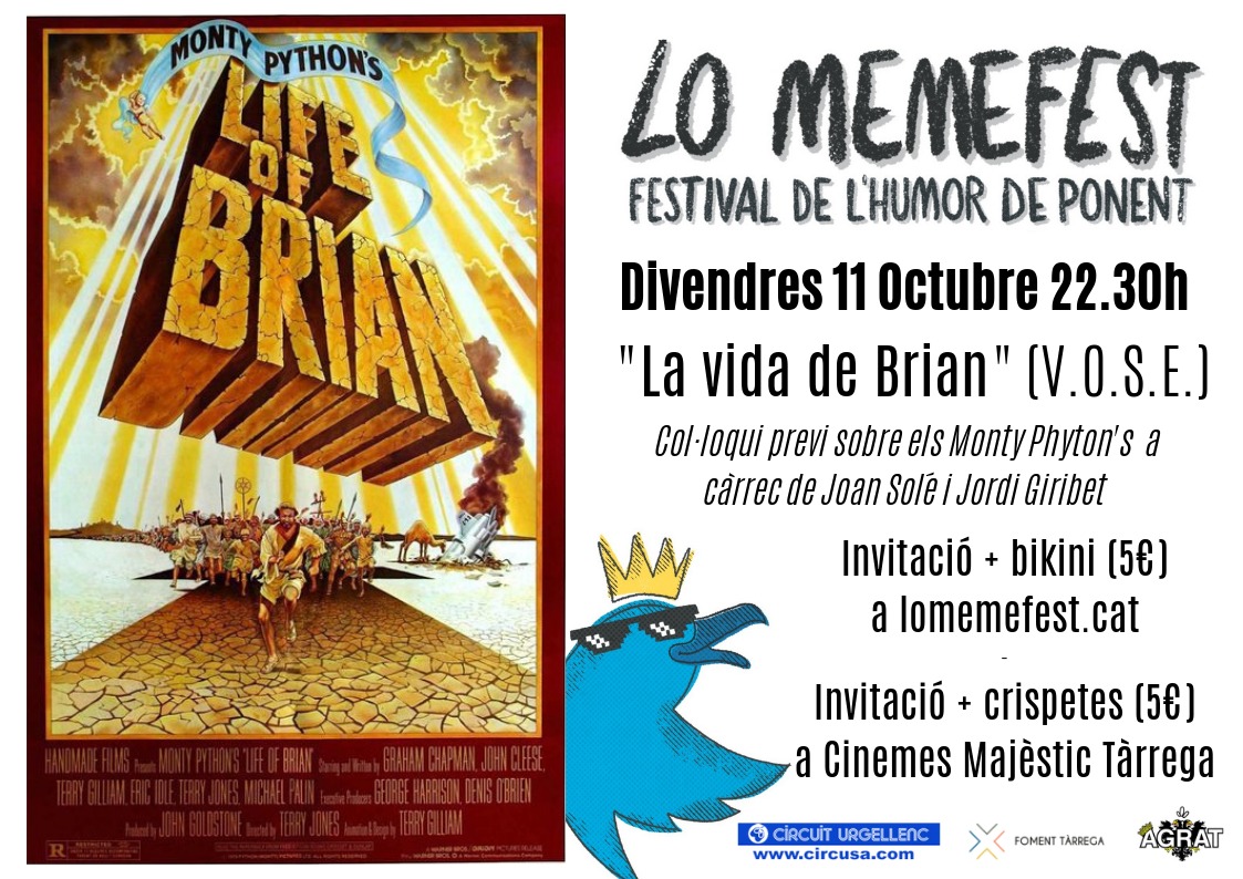 ‘La Vida de Brian’ torna als Cinemes Majèstic 40 anys després durant ‘Lo Memefest’