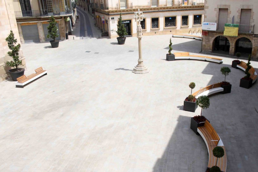 Imatge actual de la plaça Major de Tàrrega