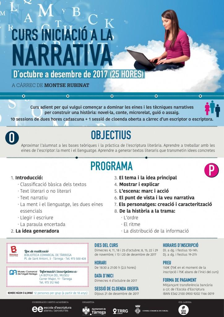 Nou curs d'iniciaci&oacute; a la narrativa a T&agrave;rrega