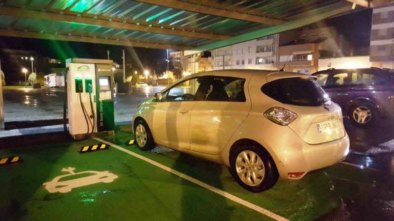 Punt de c&agrave;rrega en funcionament