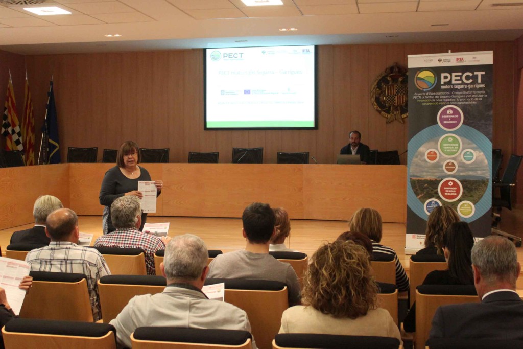 Sessió de treball del PECT de Tàrrega celebrada avui amb l'alcaldessa Rosa Maria Perelló