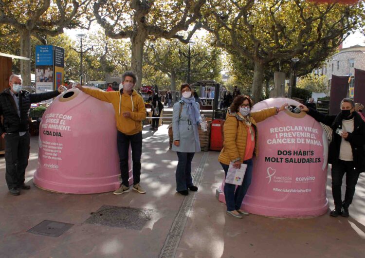 Tàrrega i  el Consell Comarcal s’adhereixen a la campanya solidària d’Ecovidrio amb motiu del Dia Mundial del Càncer de Mama