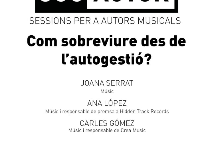 La Fundació SGAE, La Tornada i Cases de la Música proposen una sessió virtual sobre l’autogestió adreçada a músics emergents