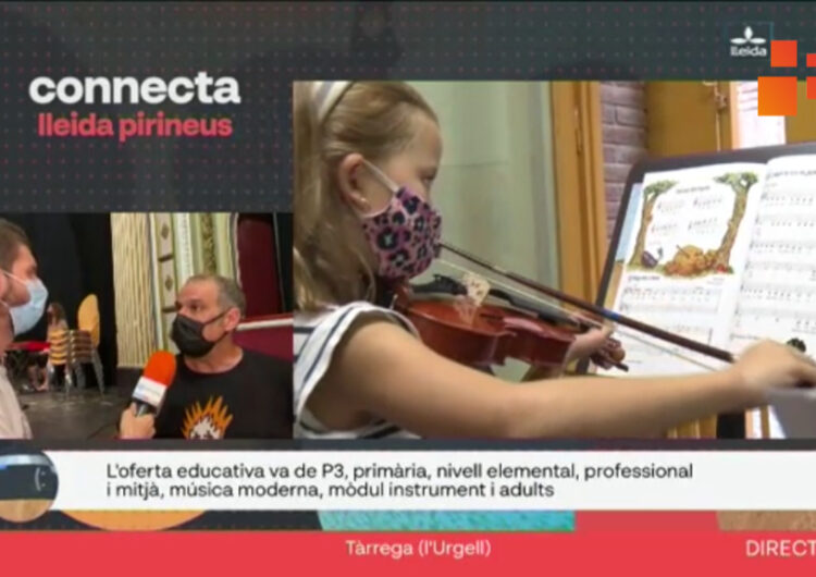 El programa de la Xarxa, Connecta Lleida Pirineus, va estar en directe en el concert de fi de curs de l’Escola Municipal de Música de Tàrrega