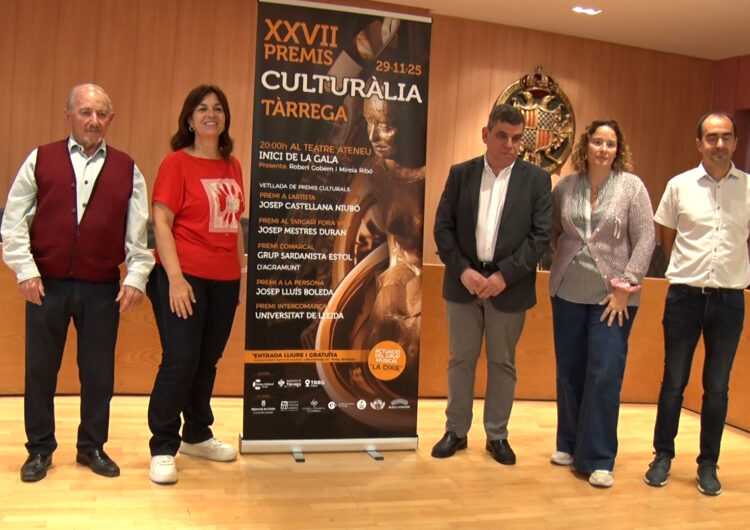 Tàrrega celebrarà la 27a edició dels Premis Culturàlia el dissabte 29 de novembre amb una gala plena de reconeixements