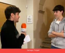 Connecta Lleida Pirineus: Robert Sambola, de 17 anys, reinterpreta els Gegants de Cal Terés, en el seu treball de recerca