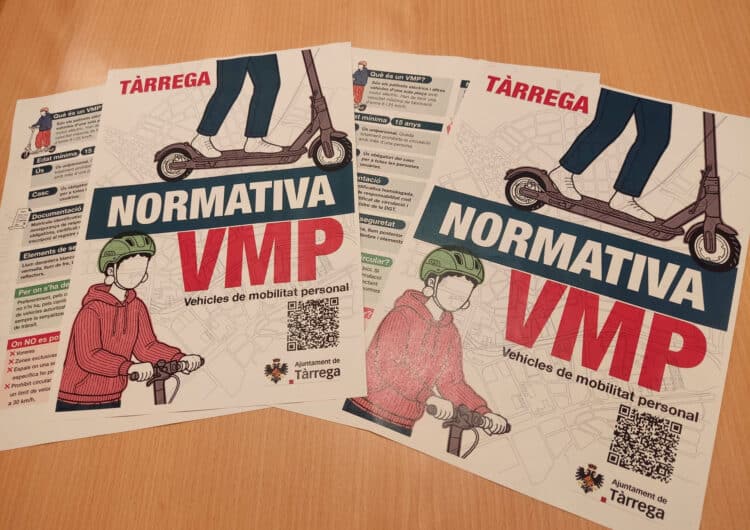 En vigor a Tàrrega la regulació de l’ús de patinets elèctrics i el consistori engega una campanya informativa